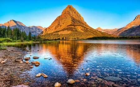 * - nature, lake, stones, mountain