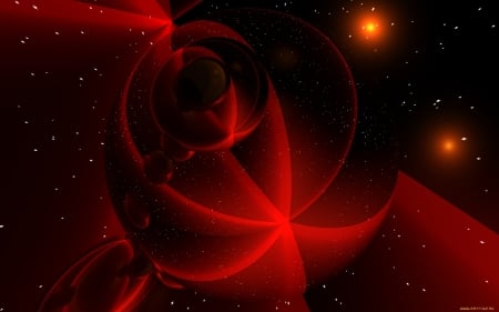 Fractal Space - fractal, abstract, space, dark red