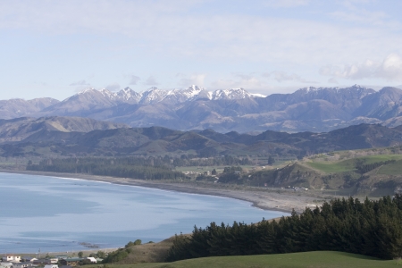 Kaikoura Coast South Island Nz - beach, landscape, snow, new zealand, kiwi