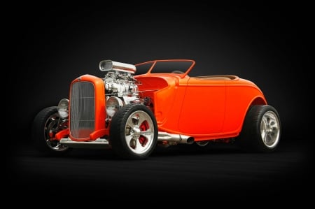 1934 Ford Roadster - Orange, Hot Rod, Big Motor, Custom