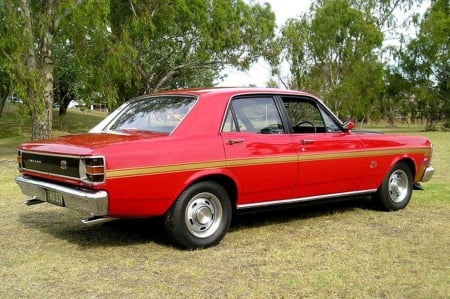 1970 ford xw falcon gtho phase 2 - ford, falcon, tree, grass