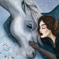 Snow White and her horse