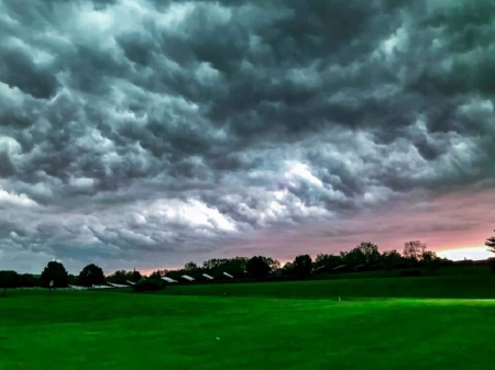 Cloudy Skies - Grass, Connecticut, Clouds, New England, Sky