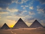 Egyptian Pyramids in the Morning