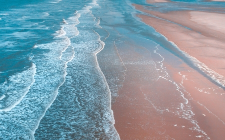 :-) - skin, water, summer, blue, beach, sea, pink, texture, wave, vara, kees streefkerk