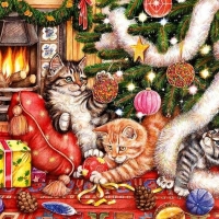 cats-art-cute-year-kitten-cat-animal-decoration-box-tree-christmas-new-painting-gift-holiday