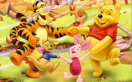 Winnie the Pooch and Friends - dance, kangaroo, winnie the pooch, tiger, piglet