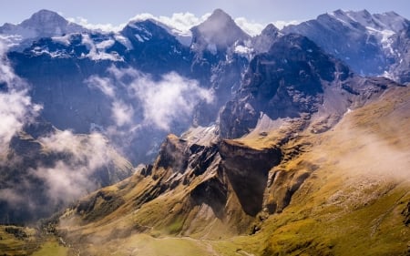 Mountains - mountains, nature, landscape, clouds