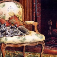 cats-art-home-chair-kitten-painting-cat-sueellen-fire-images-russian-blue