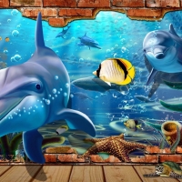 Dolphins Iin the Wall