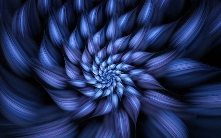 Abstract Spiral - abstract, spirial, blue, cg