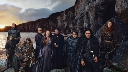 game of thrones - thrones, people, game, cliff