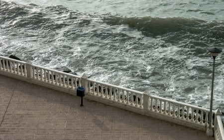 Promenade in Alicante, Spain - sea, Alicante, promenade, Spain