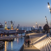 New Port Promenade in Hamburg