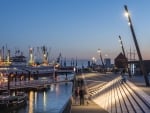 New Port Promenade in Hamburg