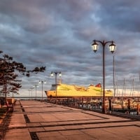 Harbor Promenade in Rostock