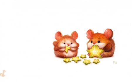 Hamters - hamster, piper thibodeau, stars, cute, fantasy