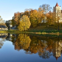 Church in Aizpute, Latvia