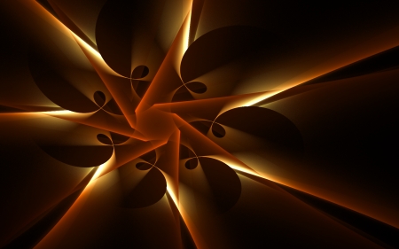 Spunishment - abstract, spiral, rays, brown, fractal