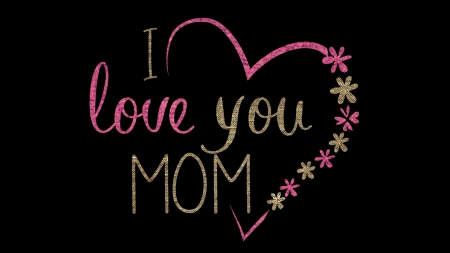 :) - word, pink, mother day, card, alexas fotos, golden, black