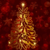 Golden Christmas Tree