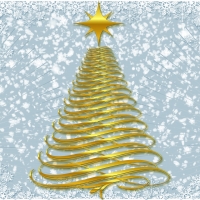 Golden Swirly Christmas Tree