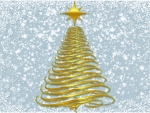 Golden Swirly Christmas Tree