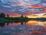 Sunset over the Chena River, Alaska