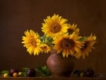 Still life with sunflowers