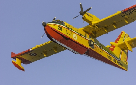 Seaplane Firefighter, Italy - firefighter, seaplane, Italy, flight, sky