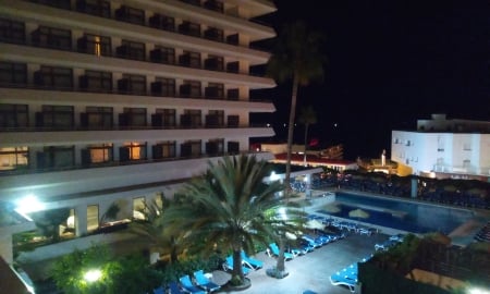 Cervantes by Night - peaceful night, night scene, blue sea, balcony night view