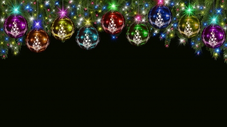 Holiday Bright - Firefox theme, winter, balls, stars, decoratiions, Xmas, holiday, lights, Christmas