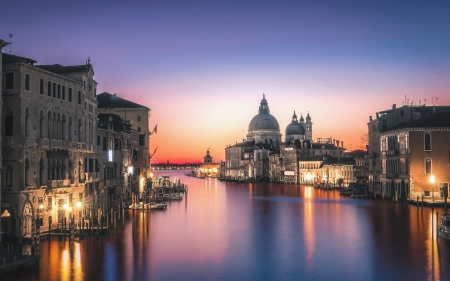 Venice, Italy - italy, canal, venice, evening