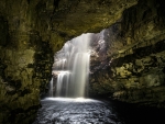 Waterfall in a Cave at Geodha Smoo, Scotland