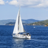 Yacht in Skiathos, Greece