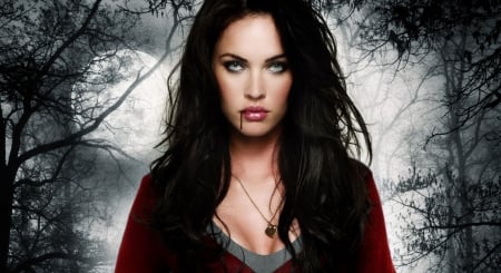 Megan Fox - moon, halloween, actress, girl, megan fox, luna, vampire