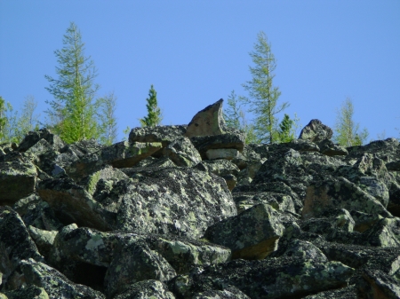 rock river - summer, rocks, russia, river