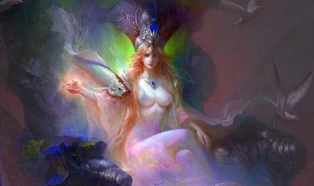 Fantasy Princess - woman, princess, art, pretty, girl, digital, fantasy