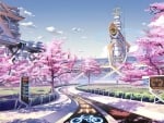 Anime Scenery Futuristic City