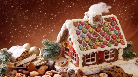 Gingerbread house - dessert, decoration, sweet, xmas, christmas