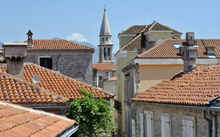 Roofs of Budva, Montenegro