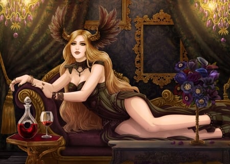 Vivian - pretty, fantasy, woman, digital, girl, art