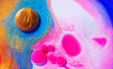 Abstract - abstract, drop, skin, summer, ruslan khasanov, blue, planet, pink, space, golden, texture, vara, luminos