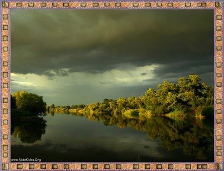 Mirror in the Water - sky, landscape, mountain