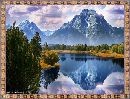 Lake reflections - landscape, lake, mountain