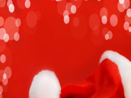 santa's hat - hat, santas, white, red