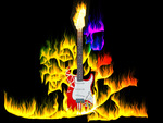 GUitar on Fire Wallpaper jpg