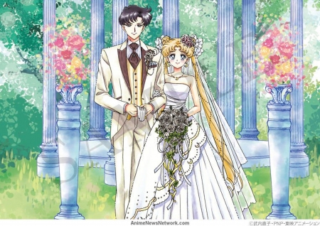 Sailor Moon Wedding - wedding, anime, art, Sailormoon