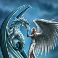 Dragon and angel