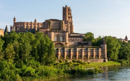 Cathedral and Palace in France - france, occitanie, albi, cathedral, palace